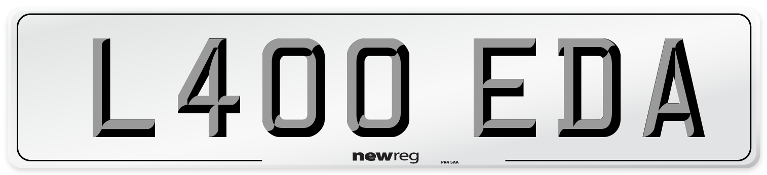 L400 EDA Number Plate from New Reg